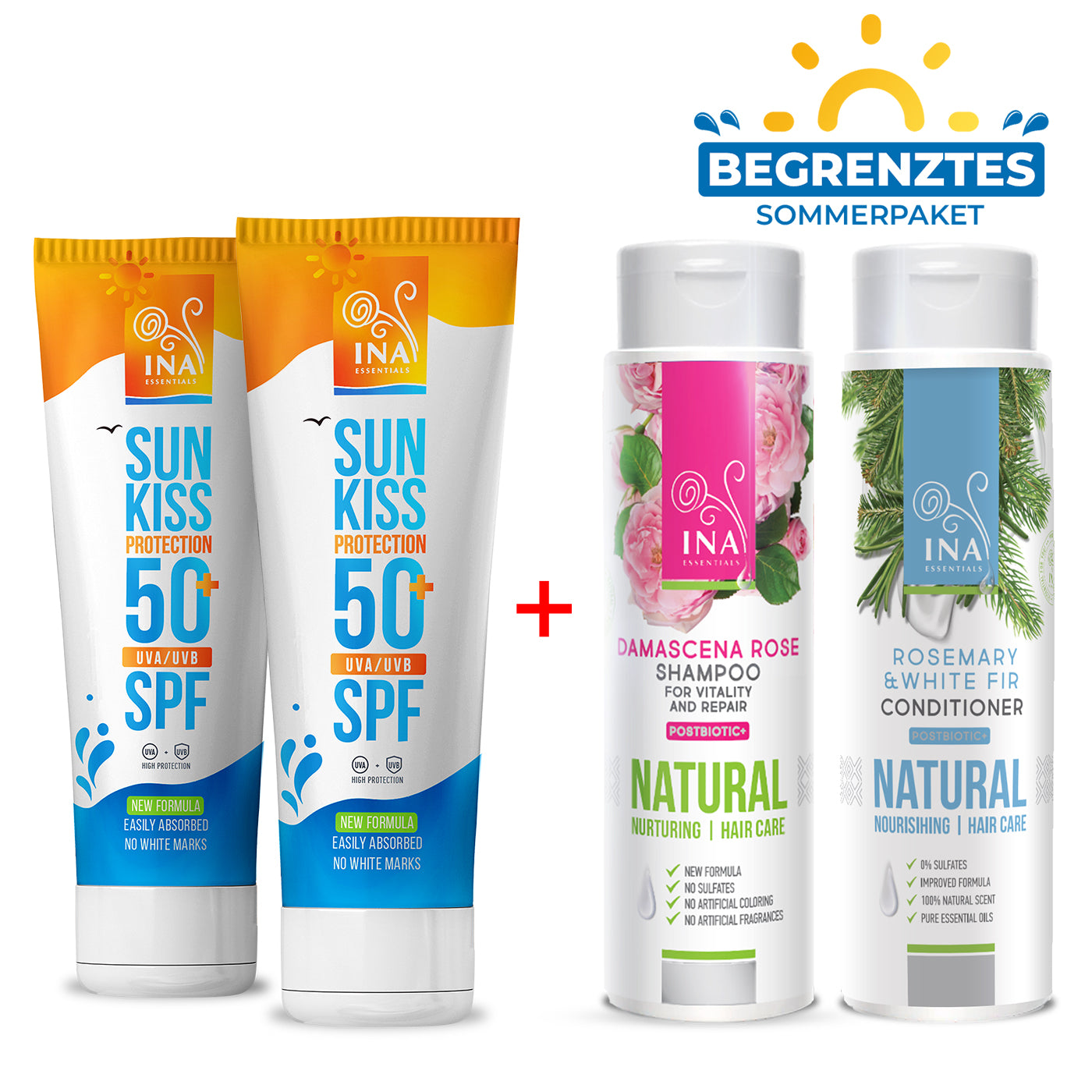 Kaufen Sie 2 Sonnenschutzmittel und Erhalten Sie Shampoo und Conditioner Kostenlos