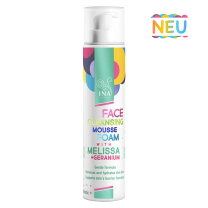 Natürlicher Reinigungsschaum für das Gesicht mit Zitronenmelisse und Geranie – für jeden Hauttyp