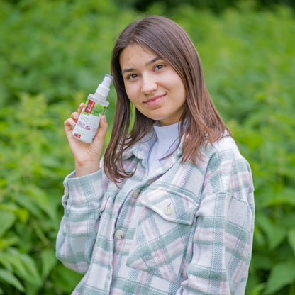 Wildes Brennnesselwasser - Hydrolina - Haarspray für Haarausfall und fettiges Haar