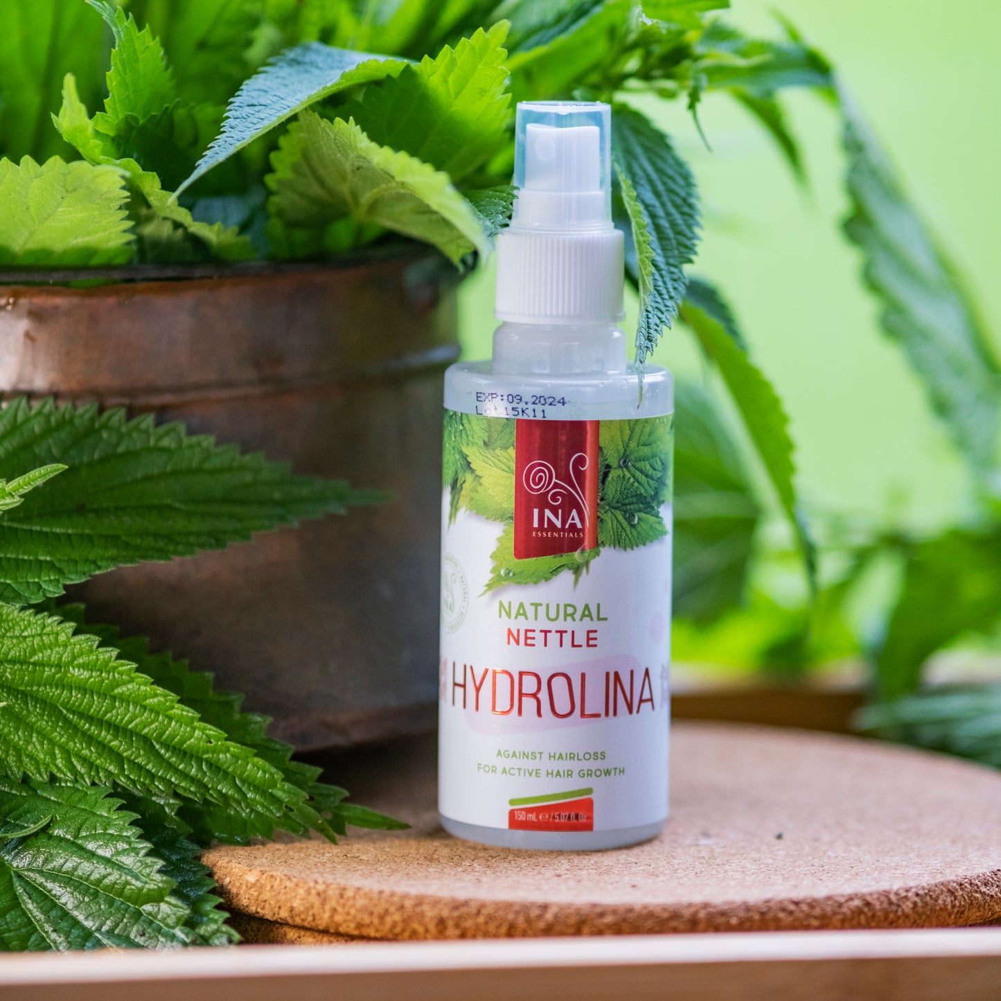 Wildes Brennnesselwasser - Hydrolina - Haarspray für Haarausfall und fettiges Haar