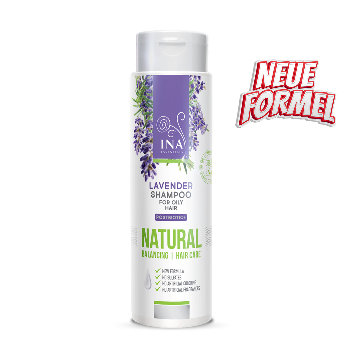 Natürliches Anti-Schuppen Lavendel-Shampoo gegen fettige Haare (200 ml) - mit Bio Lavendelöl