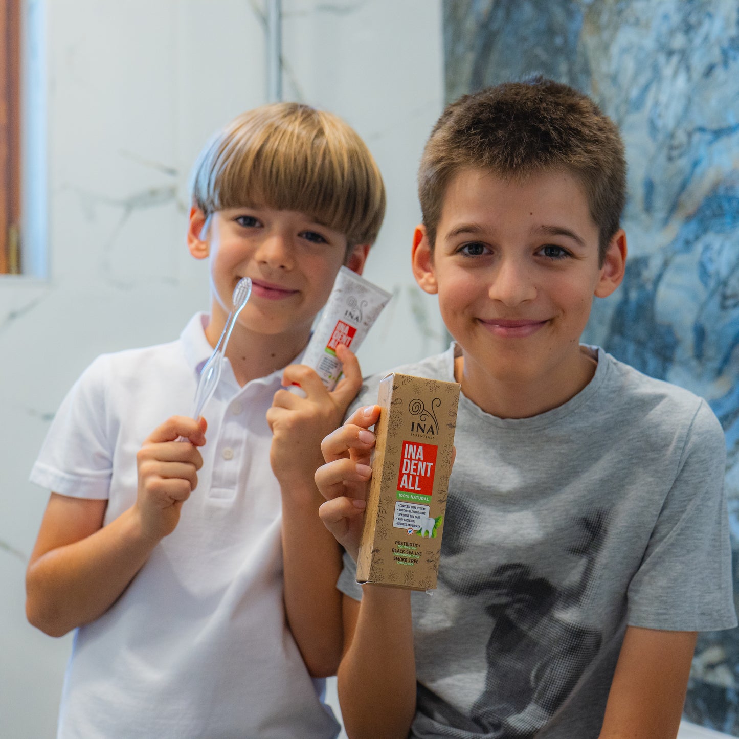 Kaufen Sie 3 Ina Dent-All Zahnpasten, erhalten Sie 1 Mundwasser Perückenstrauch Gratis
