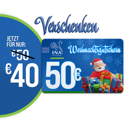 Kaufen Sie einen Weihnachtsgutschein im Wert von 50€, zahlen Sie 40€ - Digitaler Gutschein