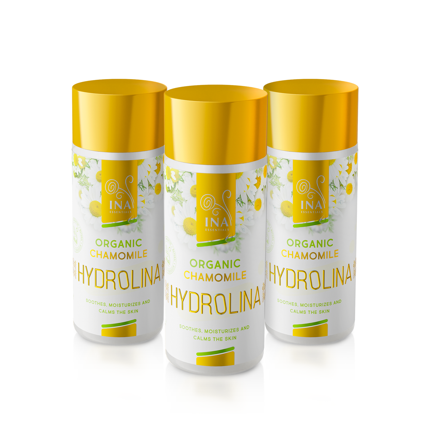 Promo Set 3 Bio Kamillenwasser - Hydrolina für Ekzeme und gereizte Haut