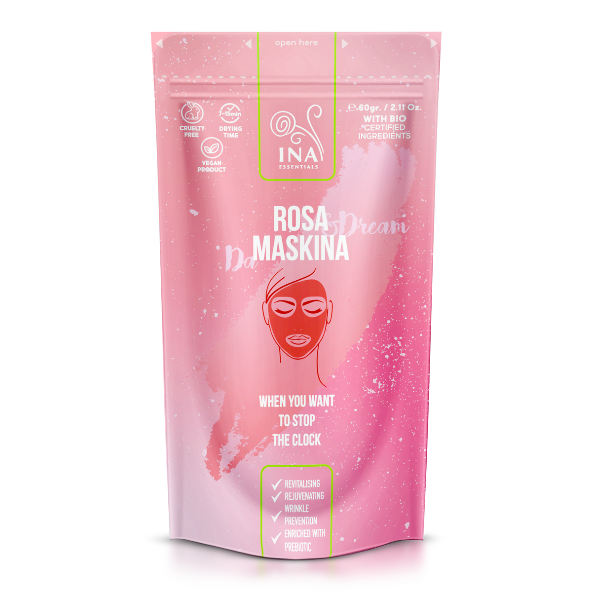 Gesichtsmaske - Rosen Maskina - Intensivpflege für reife und trockene Haut