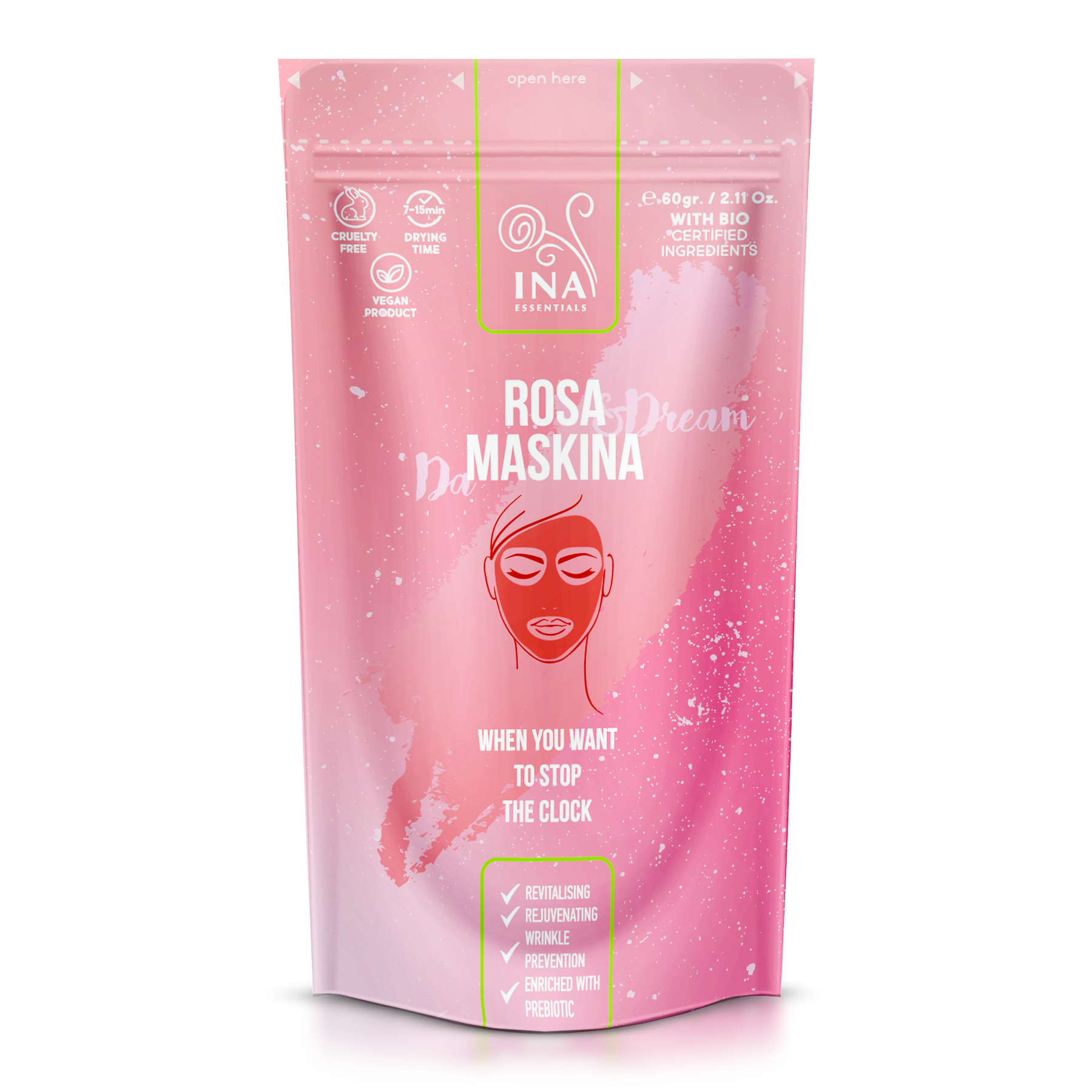 Gesichtsmaske - Rosen Maskina - Intensivpflege für reife und trockene Haut