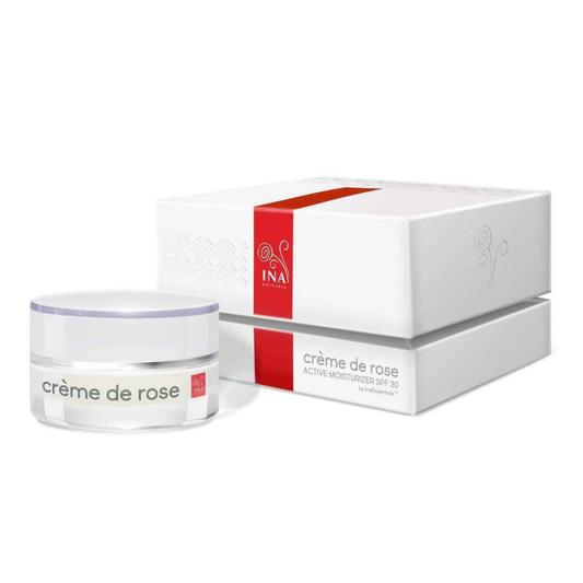 Crème de rose - Gesichtscreme mit SPF 30 - stark angereichert mit ätherischem Bio-Rosenöl