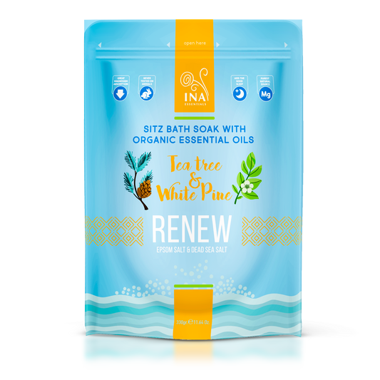 Renew - Badesalz mit Teebaum und Weißkiefer bei müden Beinen und Nagelpilz